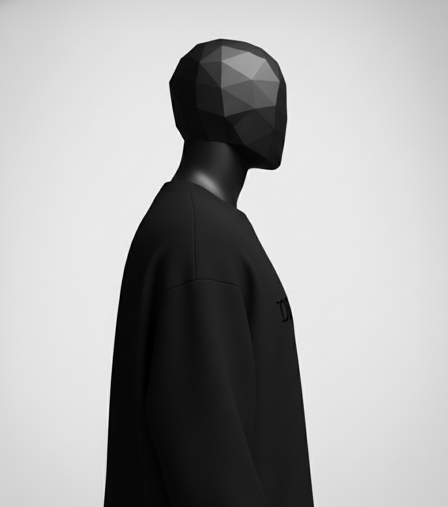 Cavalier Black Oversized Sweatshirt