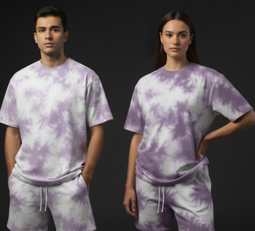 Lavender Tie Dye Oversized Tees Plot Armour