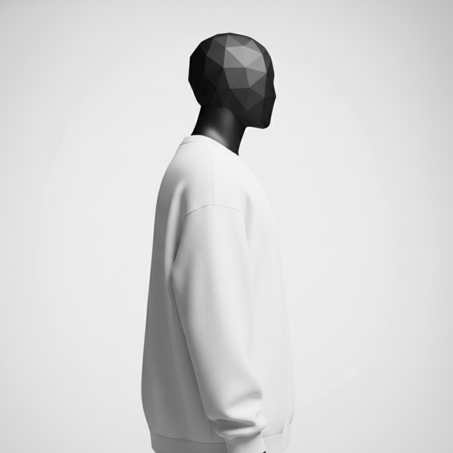 Cavalier White Oversized Sweatshirt