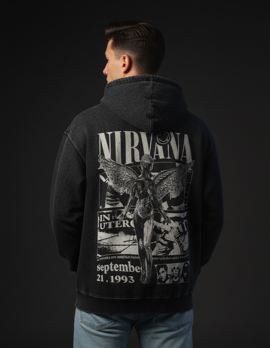 Nirvana Acid Wash Hoodie Plot Armour
