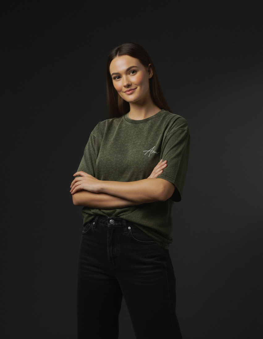 ARMR Olive Acids | Acid Washed Oversized Plot Armour