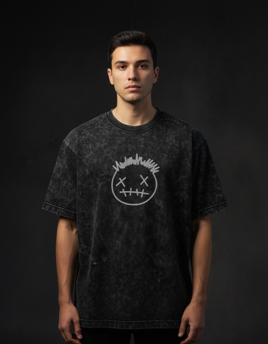 TRAVVY - Travis Scott Acid Washed Oversized Tee Aryanzeni