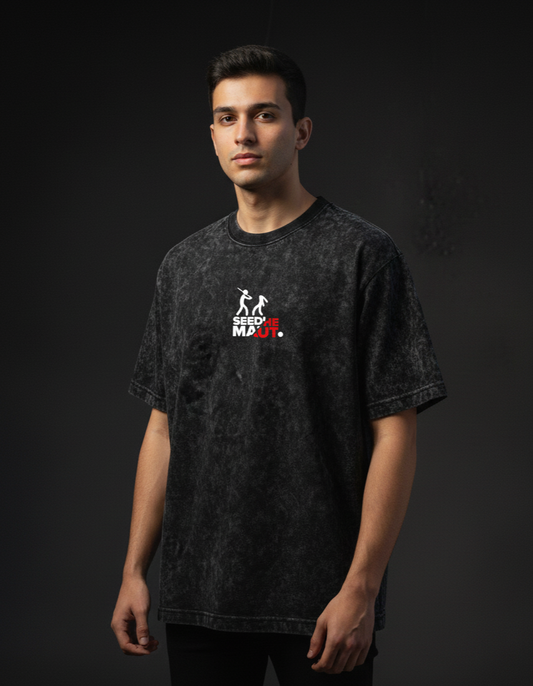 Seedhe Maut Acid Wash Oversized Tee Manasvi