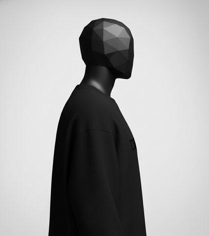 Cavalier Black Oversized Sweatshirt