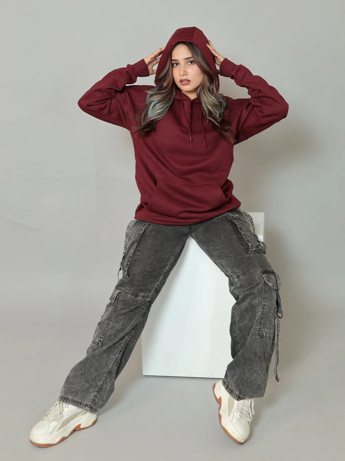 Cavalier Maroon Oversized Hoodie PlotArmour Store