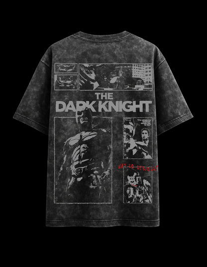 Batman The Dark Knight Acid Wash Oversized Tee Plot Armour