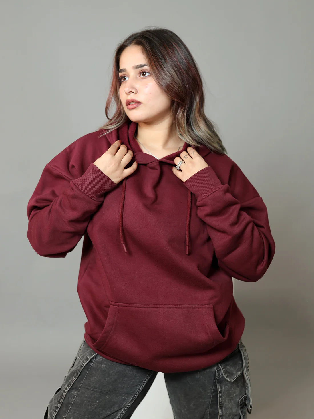 Cavalier Maroon Oversized Hoodie PlotArmour Store