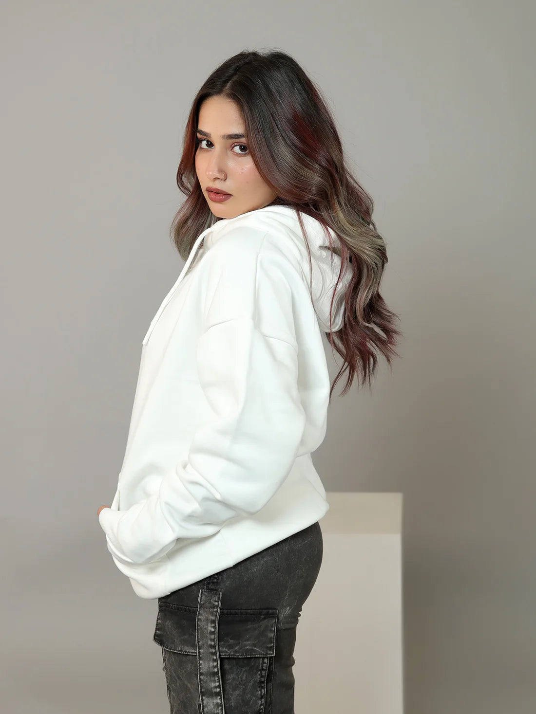 Cavalier White Oversized Hoodie PlotArmour Store