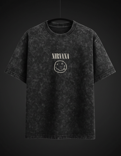 Nirvana Acid Wash Oversized Tee Plot Armour