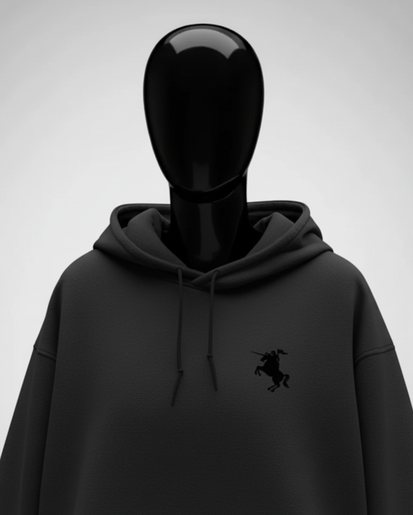 Cavalier Black Oversized Hoodie