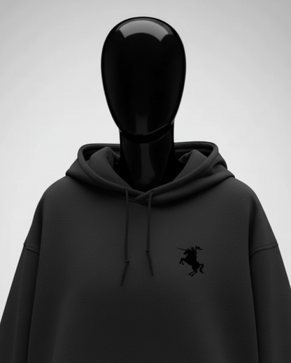 Cavalier Black Oversized Hoodie