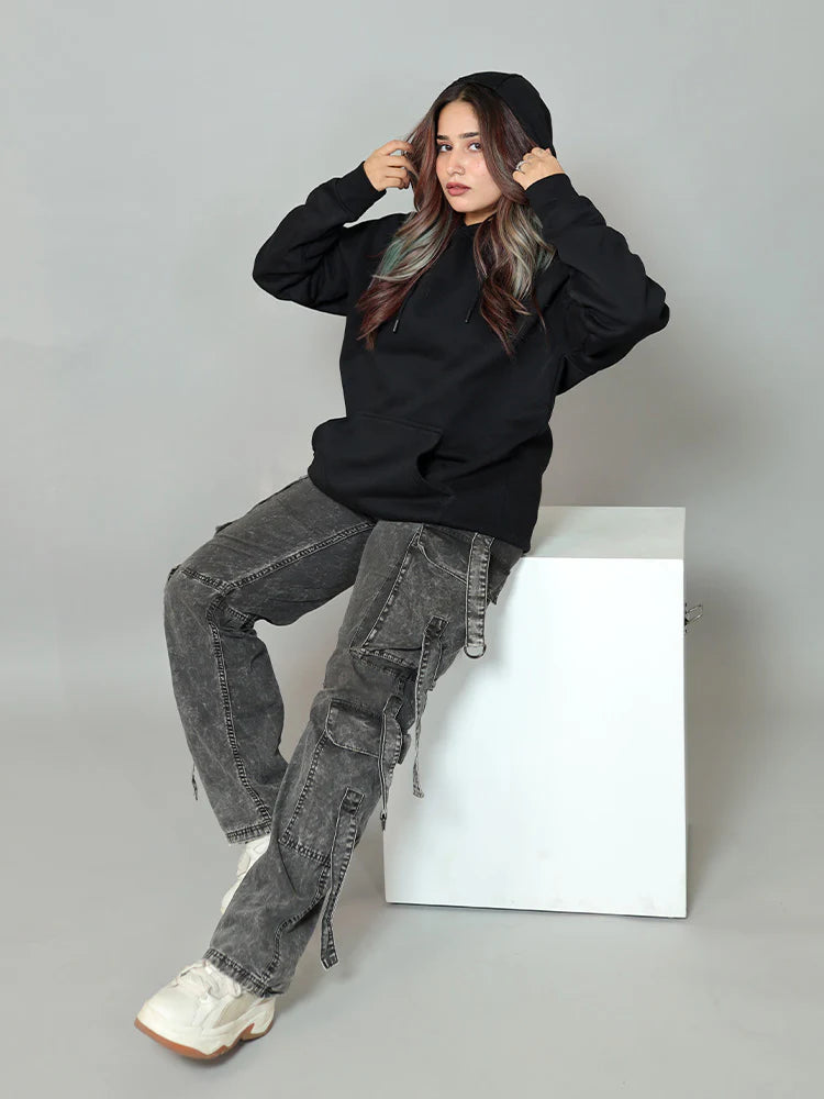 Cavalier Black Oversized Hoodie PlotArmour Store