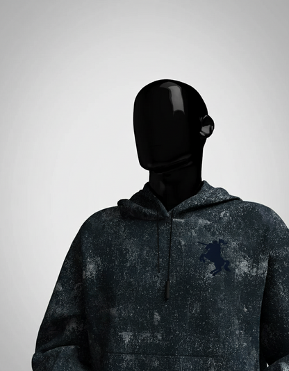 Cavalier Navy Acid Washed Hoodie PlotArmour Store