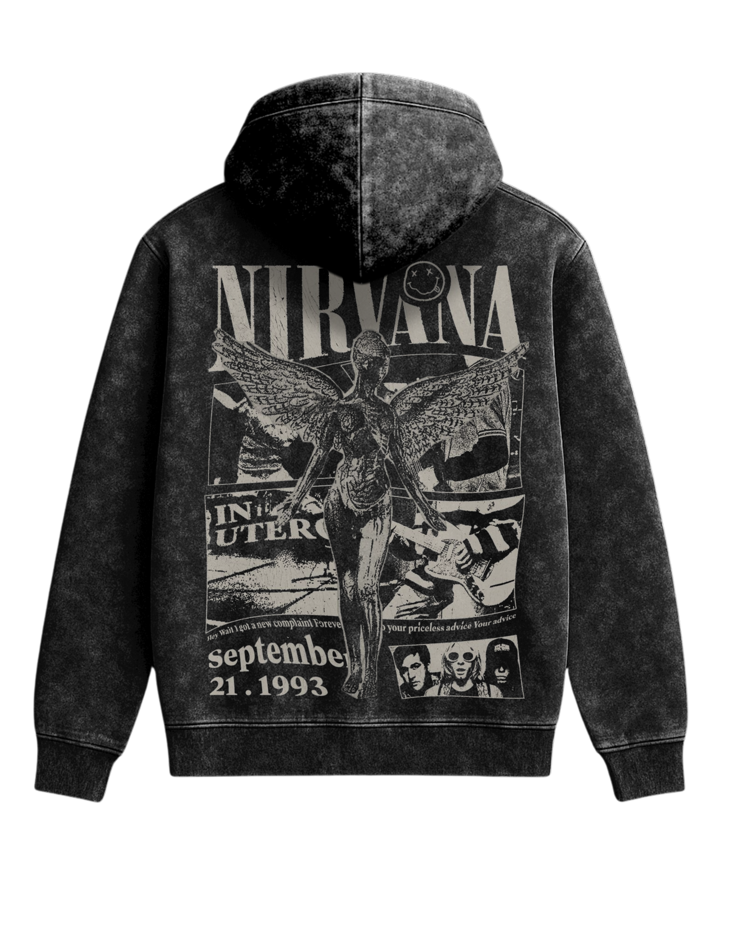 Nirvana Acid Wash Hoodie Plot Armour