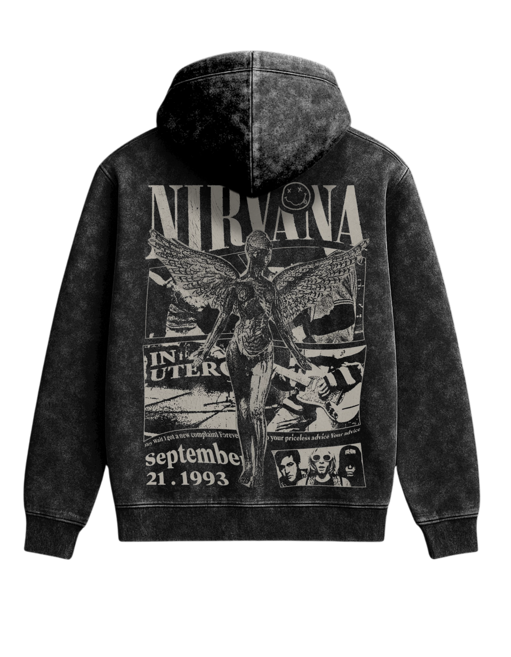 Nirvana Acid Wash Hoodie Plot Armour