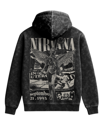 Nirvana Acid Wash Hoodie Plot Armour