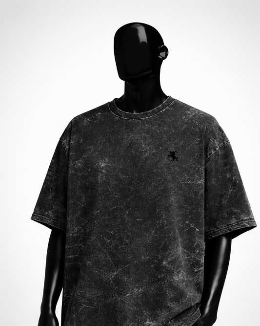 Cavalier Black Acid Oversized Tee