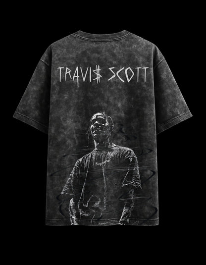 Travis Scott Acid Wash Oversized Tee Plot Armour