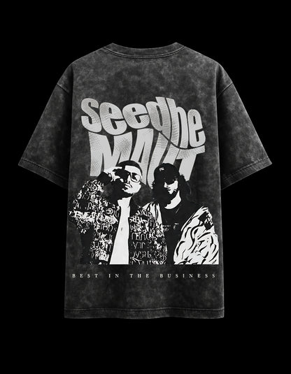 Seedhe Maut Acid Wash Oversized Tee 2XL Manasvi