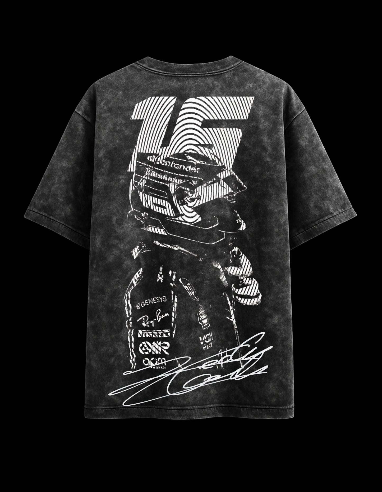 Charles Leclerc Acid Wash Oversized Tee Plot Armour