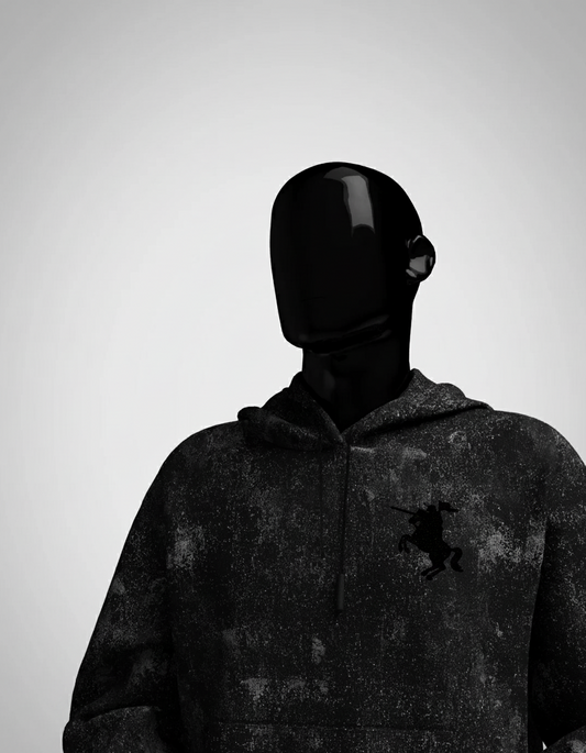 Cavalier Black Acid Washed Hoodie PlotArmour Store