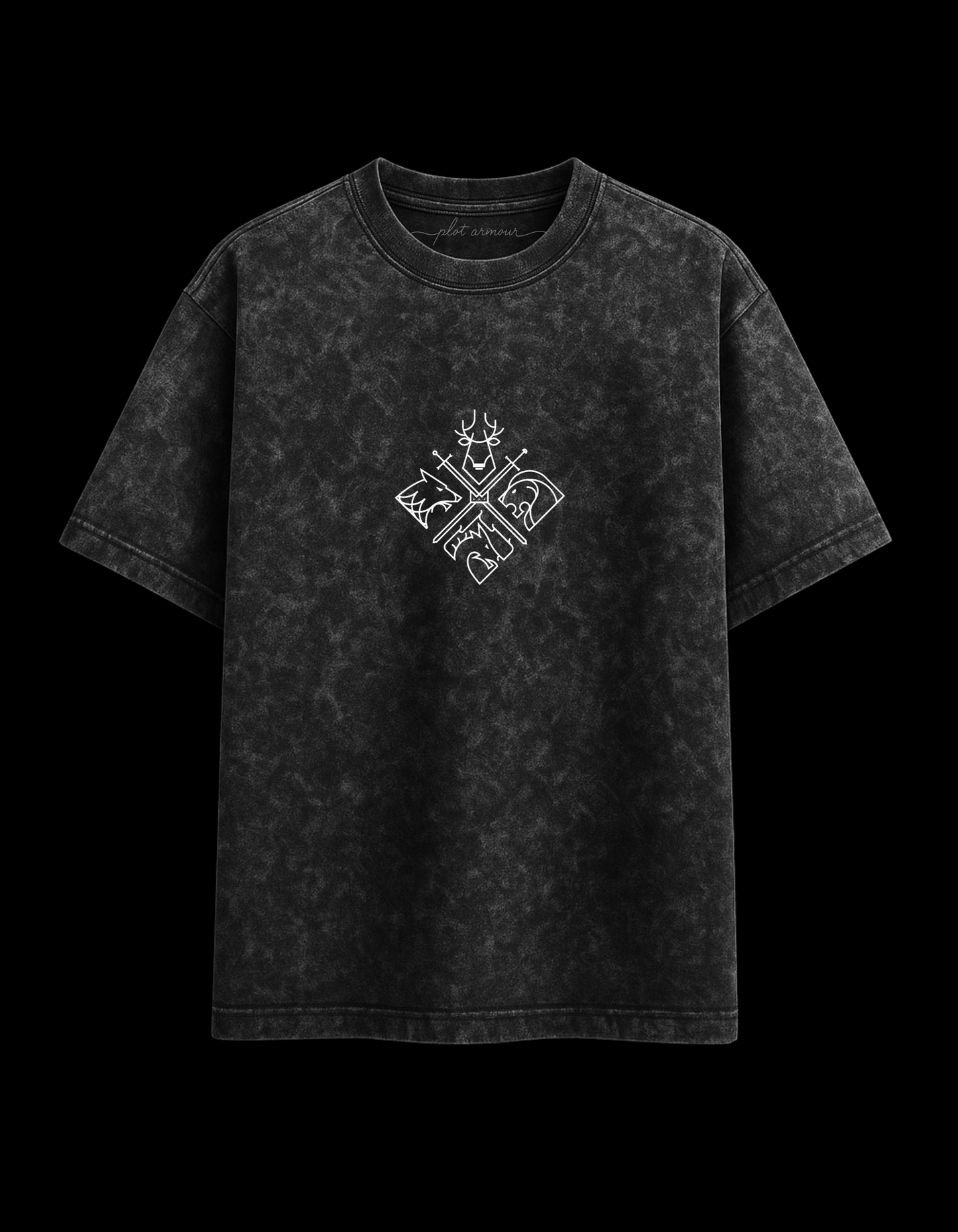 Game of Thrones Acid Wash Oversized Tee Plot Armour