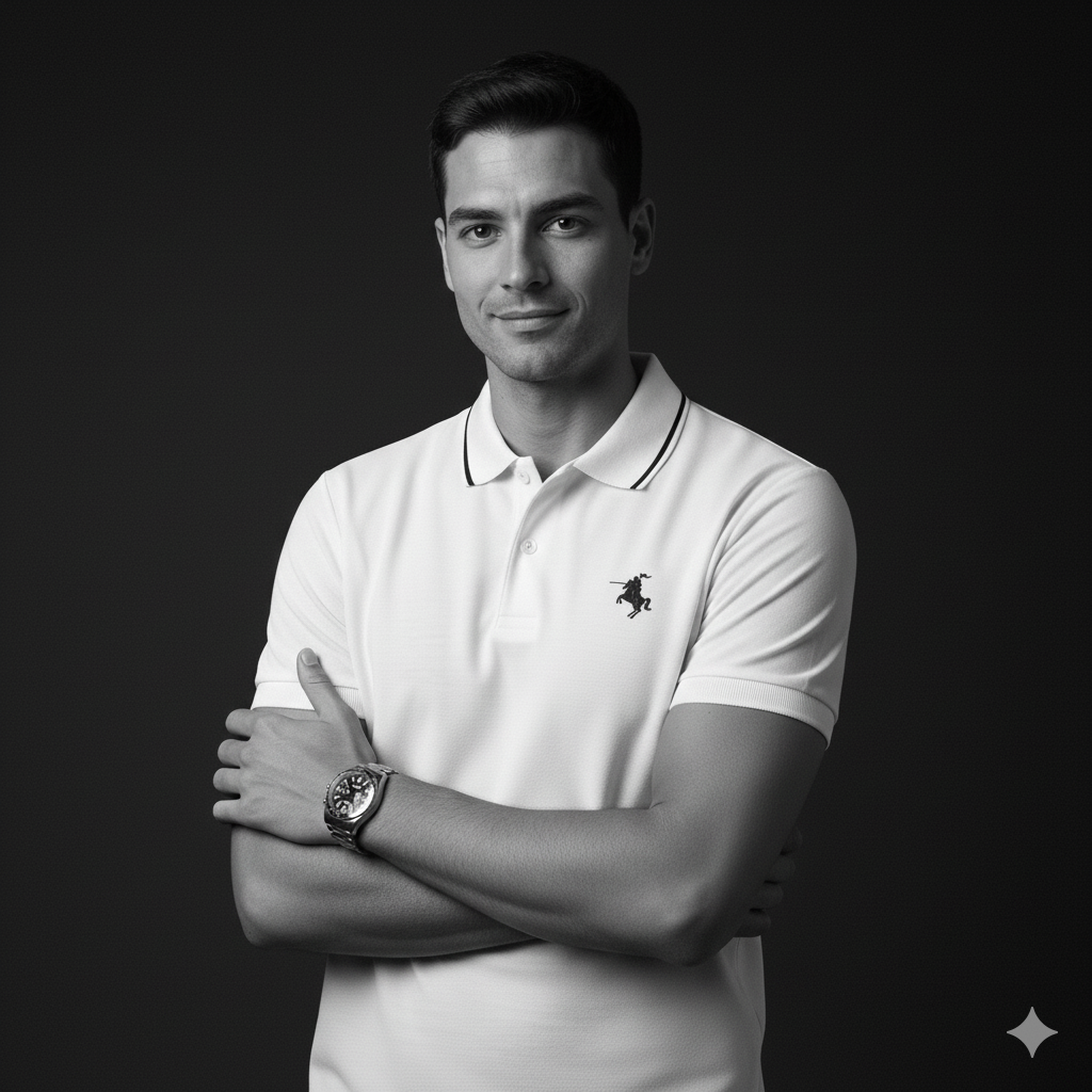 White Polo T-Shirt - Premium Cotton Lycra Blend - Cavalier Collection PlotArmour Store Polo T-Shirts