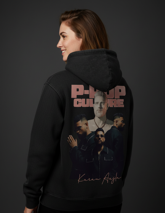 P-POP Culture Karan Aujla Oversized Hoodie