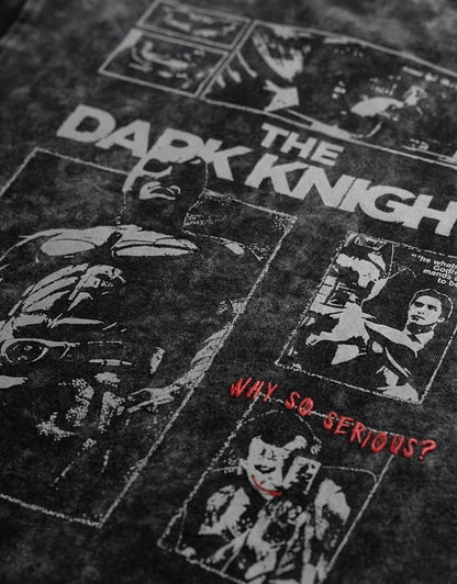 Batman The Dark Knight Acid Wash Oversized Tee