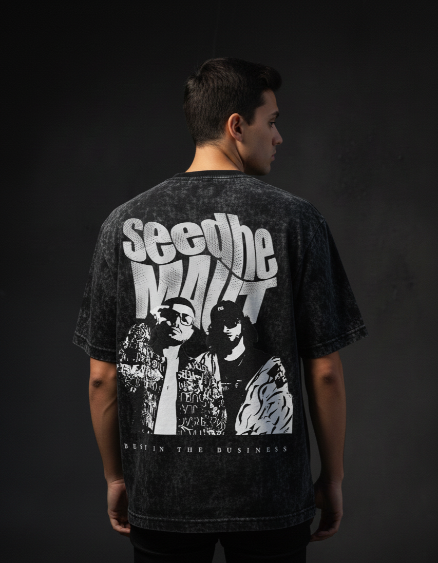 Seedhe Maut Acid Wash Oversized Tee Manasvi