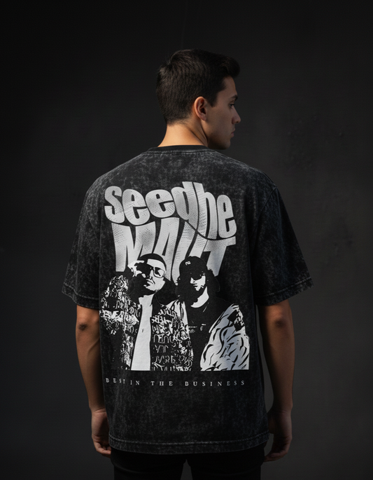 Seedhe Maut Acid Wash Oversized Tee Manasvi