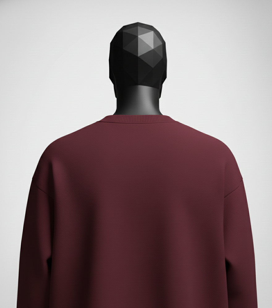 Cavalier Maroon Oversized Sweatshirt