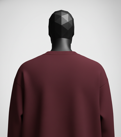 Cavalier Maroon Oversized Sweatshirt