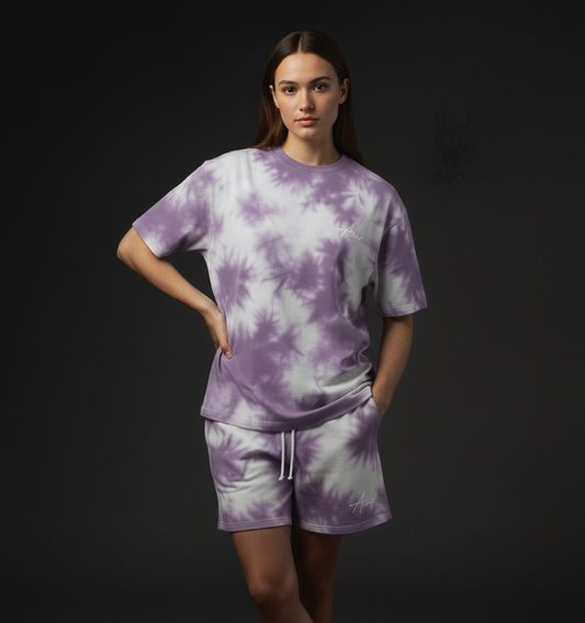 Lavender Tie Dye Oversized Tees Plot Armour