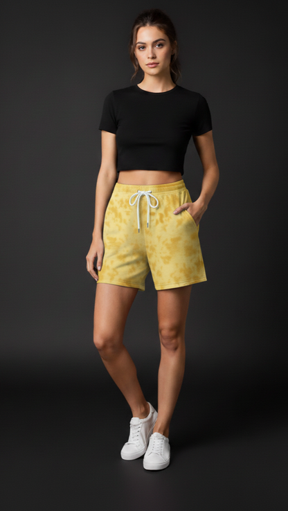 Lemon Tie Dye Shorts Plot Armour
