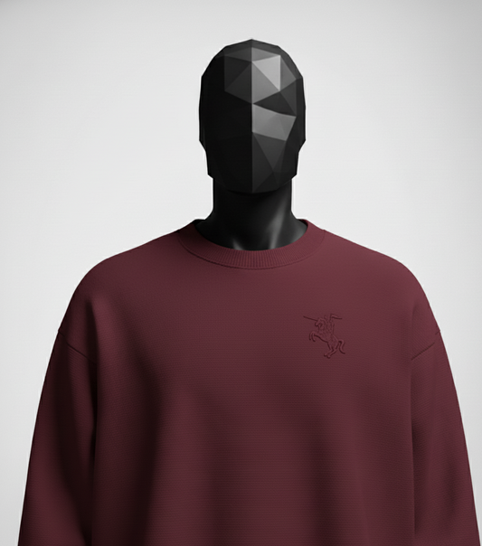 Cavalier Maroon Oversized Sweatshirt