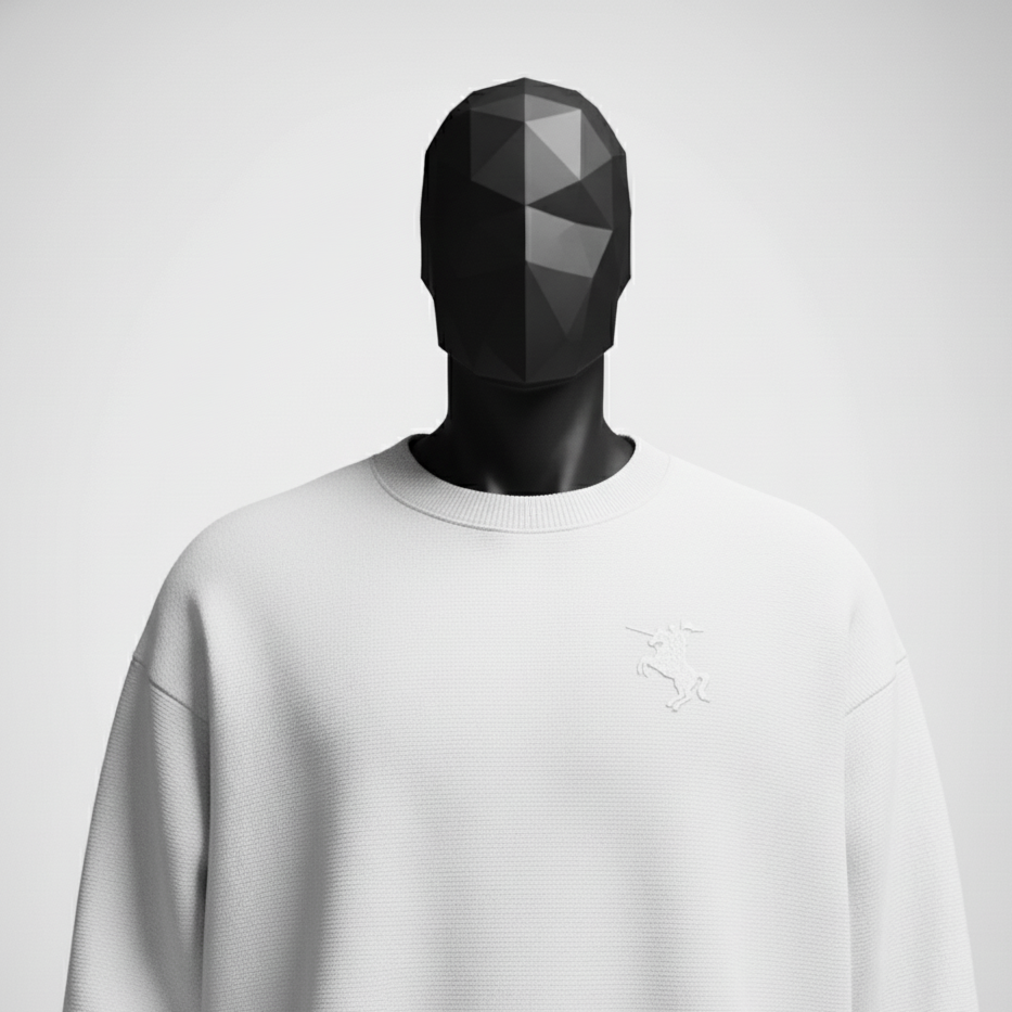 Cavalier White Oversized Sweatshirt