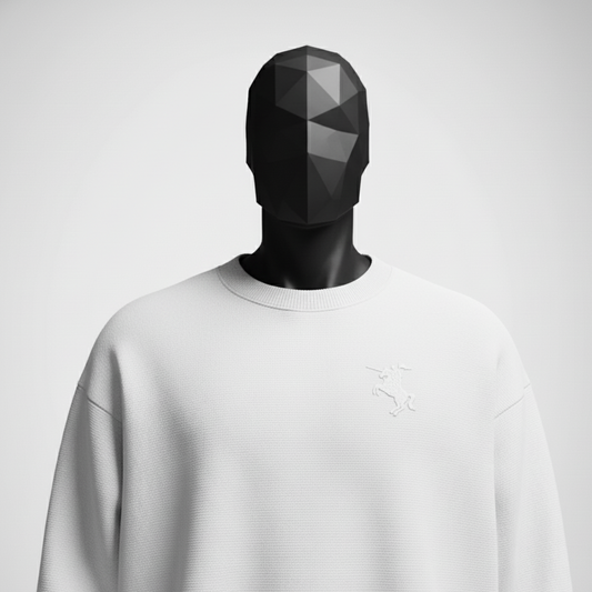 Cavalier White Oversized Sweatshirt