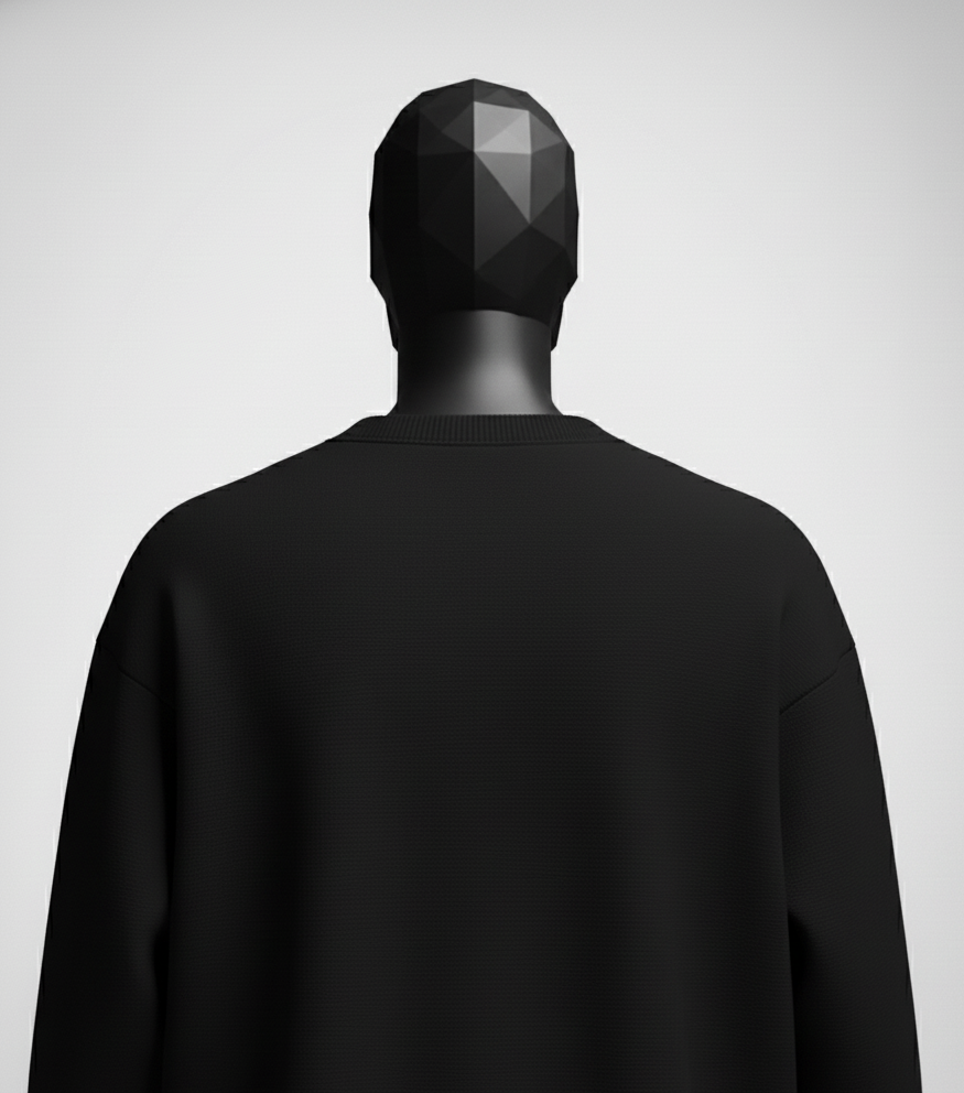 Cavalier Black Oversized Sweatshirt