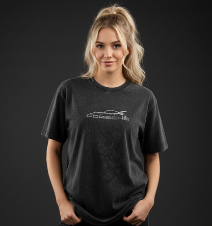 The Porsche Acid Wash Oversized Tee Plot Armour